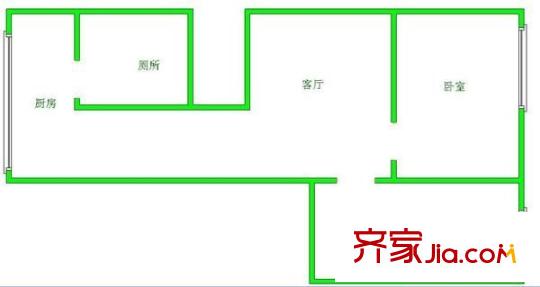 吉祥小區(qū) 2室 戶(hù)型圖