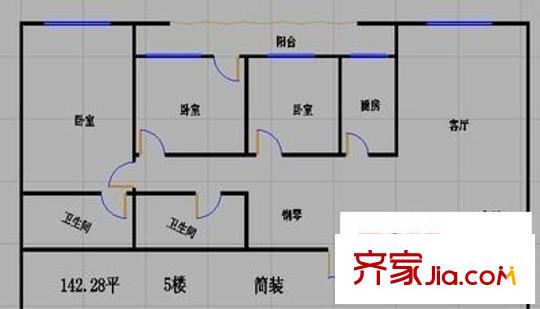 千禧苑 3室 戶型圖