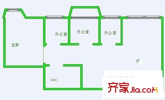 千禧苑 3室 戶型圖