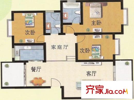 千禧苑 2室 戶型圖