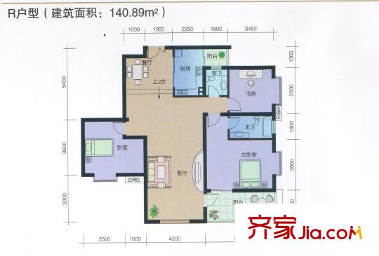天驕豪園戶型圖R戶型標(biāo)準(zhǔn)層 4室2廳2衛(wèi)1廚