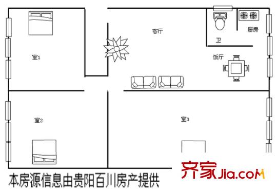 海馬小區(qū) 4室 戶型圖