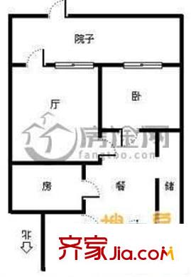文昌北路小區(qū) 2室 戶型圖