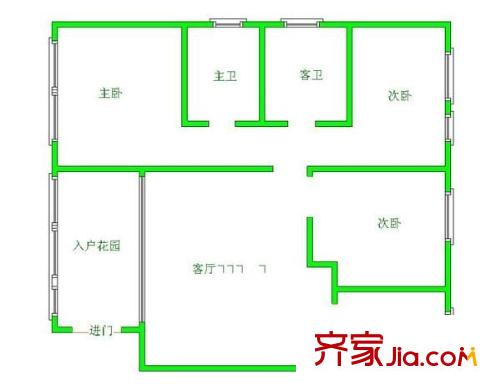世紀城龍禧苑 3室 戶型圖