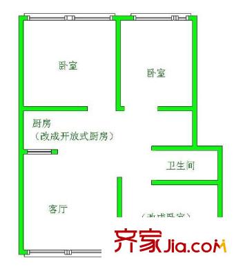 友誼住宅小區(qū) 3室 戶(hù)型圖