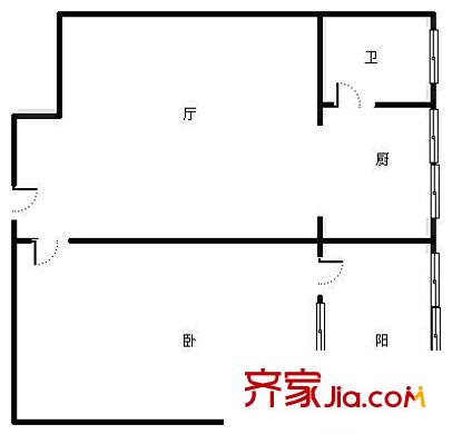 友誼住宅小區(qū) 1室 戶(hù)型圖