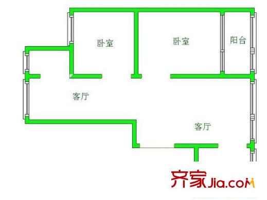 友誼路變維小區(qū) 3室 戶(hù)型圖