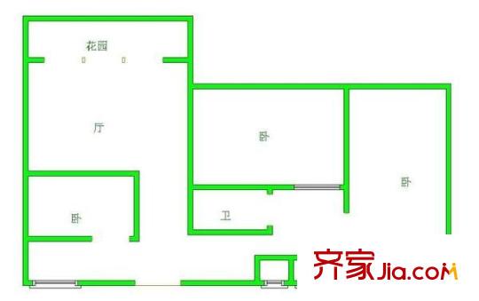 友誼路變維小區(qū) 3室 戶型圖