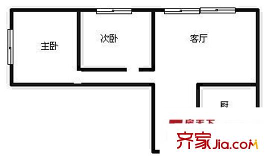 白云公園社區(qū) 2室 戶(hù)型圖