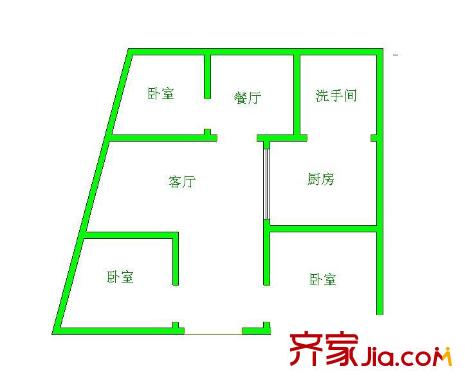 白云公園社區(qū) 3室 戶型圖