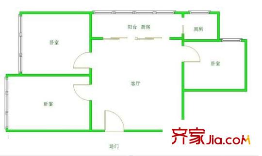 宅吉貴信花園 3室 戶型圖