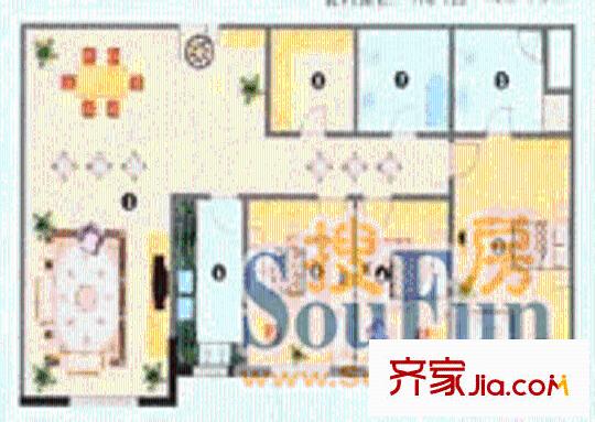 千禧苑 3室 戶型圖