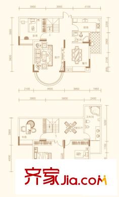 紫金莊園戶型圖3棟3單元2號戶型18層 4室3廳2衛(wèi)1廚