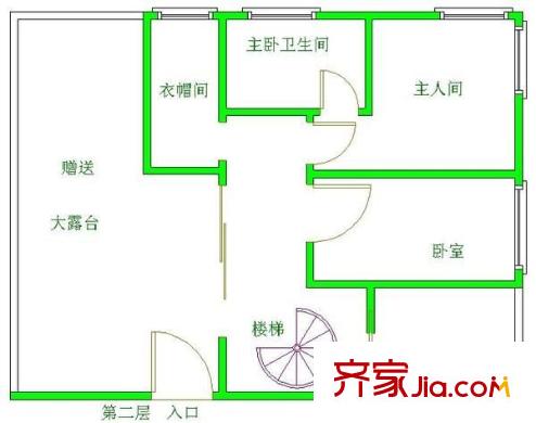 中天花園竹園 4室 戶型圖