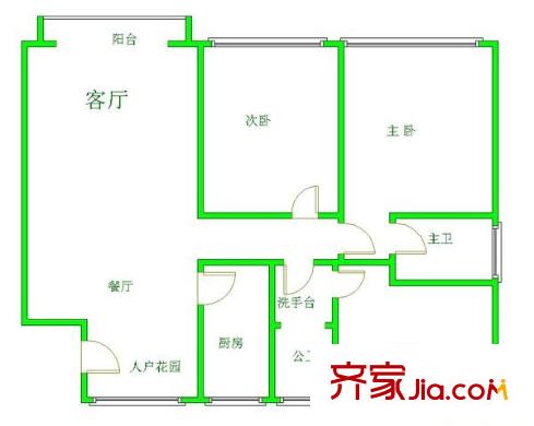 世紀(jì)城龍祺苑 3室 戶型圖