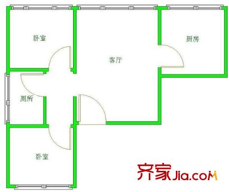友誼住宅小區(qū) 3室 戶(hù)型圖