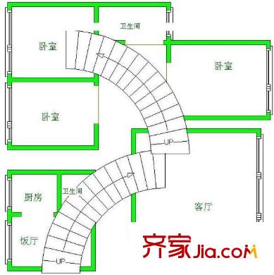 友誼路變維小區(qū) 3室 戶型圖