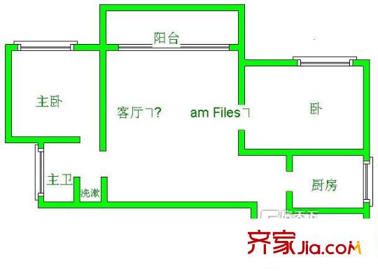 世紀城龍凱苑 3室 戶型圖