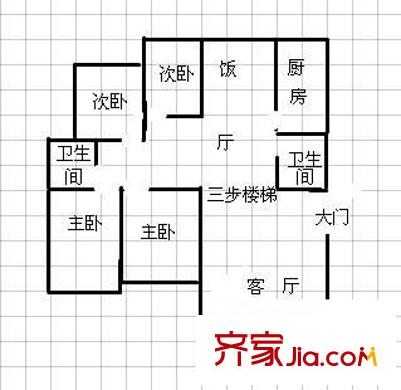 七彩湖花園 4室 戶型圖