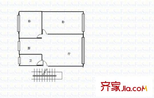 宅吉貴信花園 2室 戶(hù)型圖