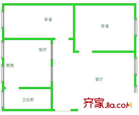 宅吉貴信花園 2室 戶型圖