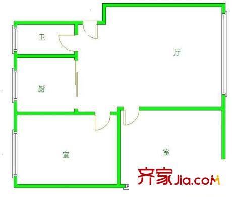 宅吉貴信花園 2室 戶型圖