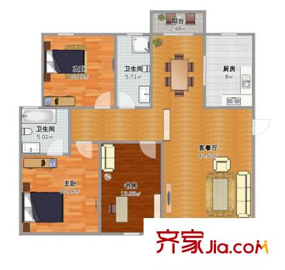 白云區(qū)中壩剛玉街小區(qū) 戶型圖 1