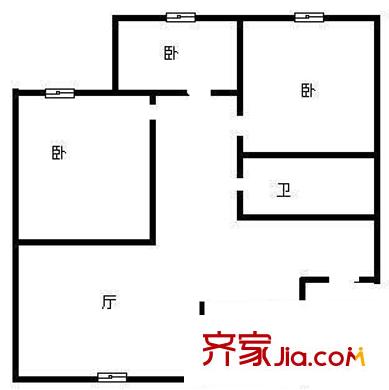 中天花園紫薇園 3室 戶型圖