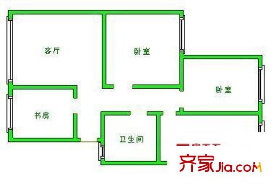中天花園紫薇園 3室 戶型圖