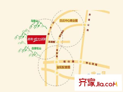 恒大綠洲交通圖