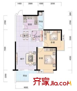 世紀(jì)城龍耀苑 3室 戶型圖