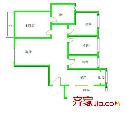 世紀(jì)城龍耀苑 3室 戶型圖