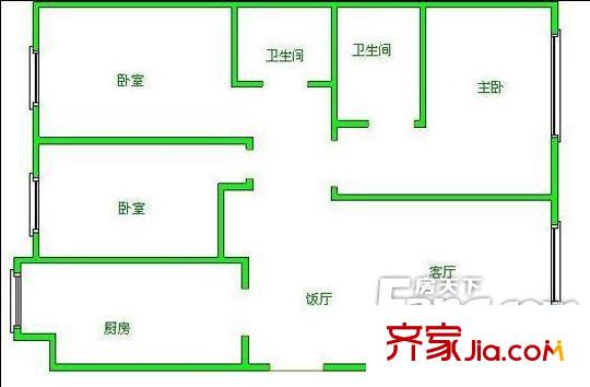 世紀(jì)城龍凱苑 4室 戶型圖