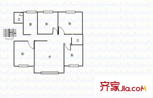 省府大院43號(hào) 4室 戶(hù)型圖