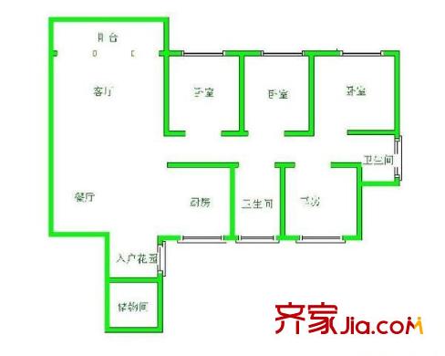 世紀(jì)城龍泉苑 4室 戶型圖