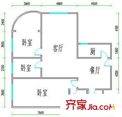 御榮新城 3室 戶型圖