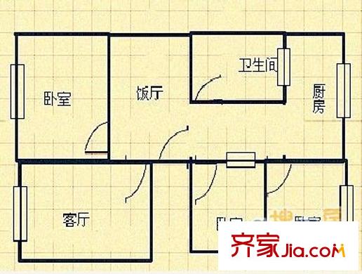 奧林花園 3室 戶型圖