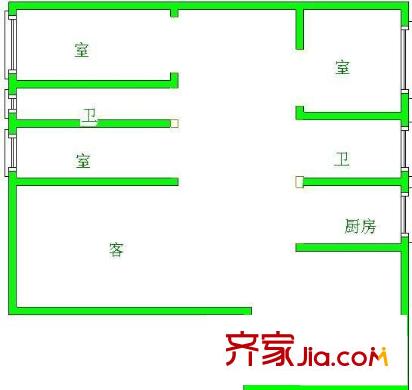 貝地盧加諾 3室 戶型圖