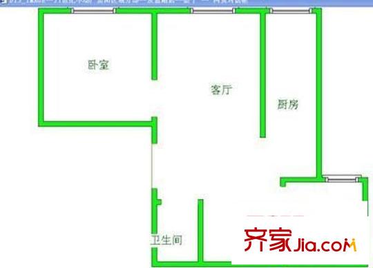 省府大院43號(hào) 2室 戶型圖