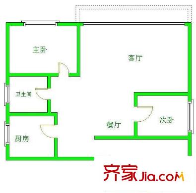 世紀(jì)城龍泉苑 2室 戶型圖