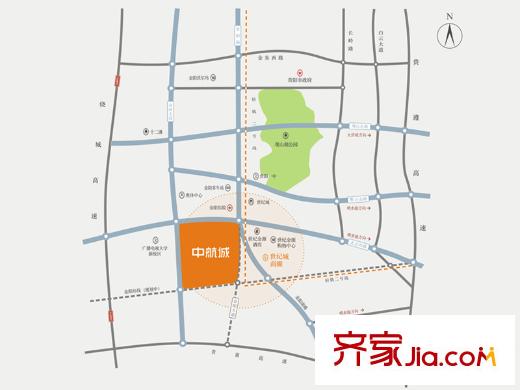 中航城區(qū)位圖