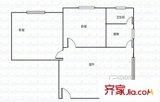 棲霞小區(qū) 2室 戶型圖