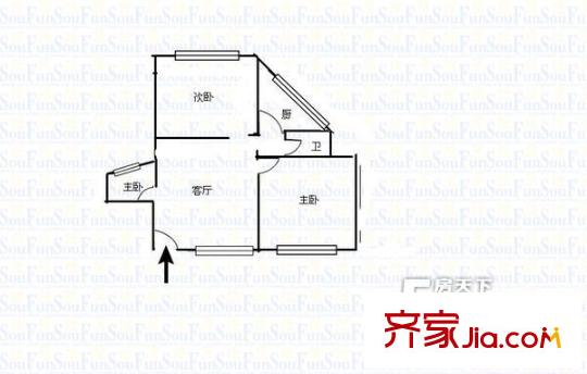 棲霞小區(qū) 3室 戶型圖