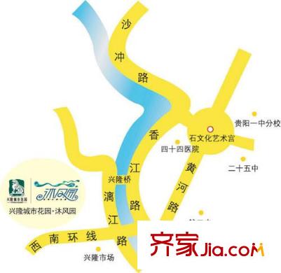 興隆城市花園沐風(fēng)園交通圖