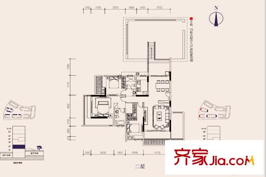 新世界?嘉院B棟B6花園平墅3房2廳2衛(wèi)約129.29/131.61平方米 3室2廳2衛(wèi)1廚