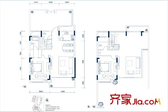中鐵閱山湖27-28棟洋房1、2號(hào)戶型2室2廳2衛(wèi)100平 2室2廳2衛(wèi)1廚