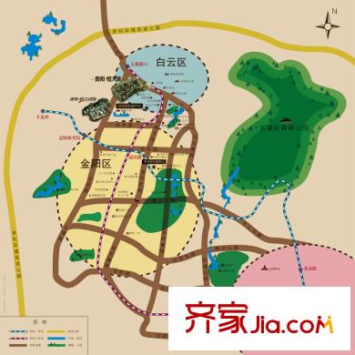 貴陽恒大城區(qū)位示意圖