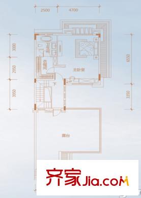 中航城坡地聯(lián)排別墅中間戶06-10棟3層 1室1衛(wèi)