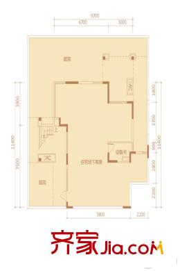 中航城B2戶型底復(fù)2 3室2廳2衛(wèi)1廚
