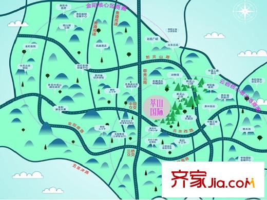 亨特萃山國際社區(qū)區(qū)位圖